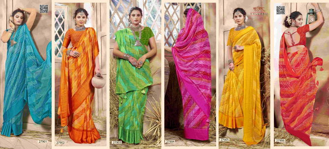 Anvika Vol 5 By Vallabhi Designer Printed Georgette Sarees Wholesalers In Delhi